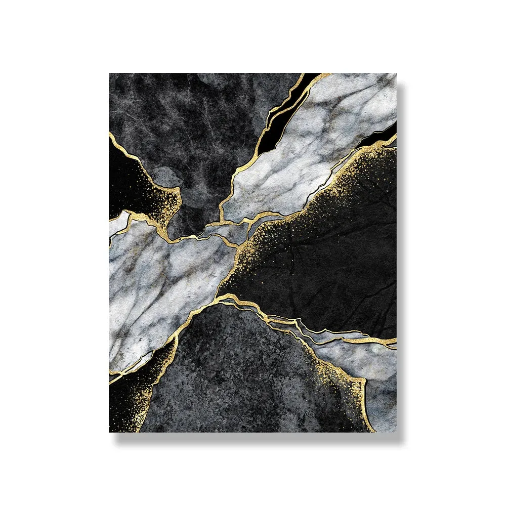 Art mural Canvas Black and Gold River