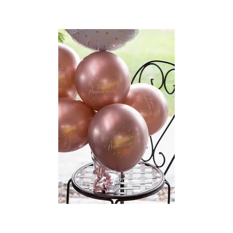 Ballon Rose Gold Anniversaire 30 cm