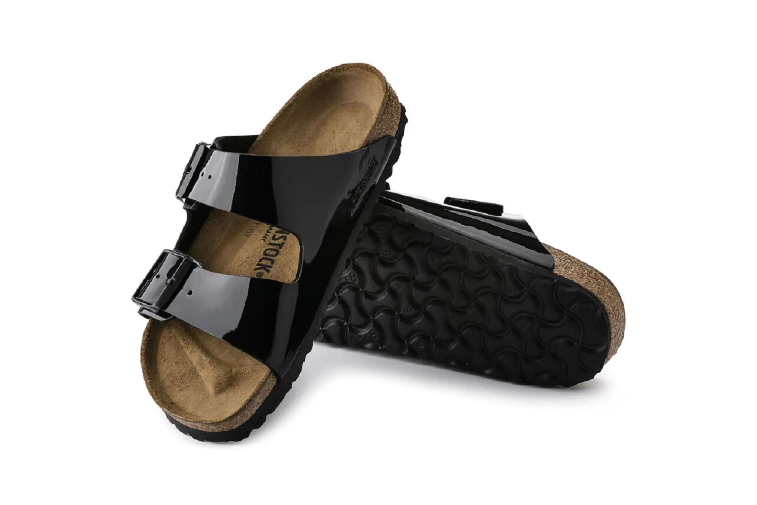 Birkenstock nu pieds sandale arizona bs noir vernis vernis noir