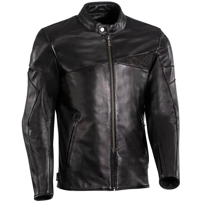 Blouson CRANKY IXON noir - MAXXESS.FR, Blouson moto cuir