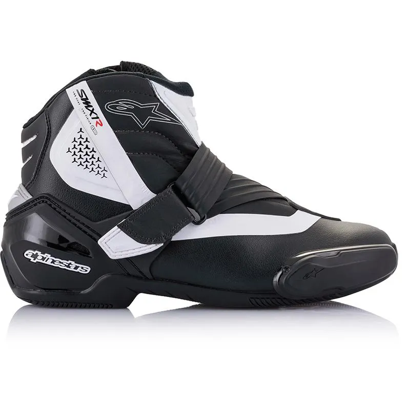 Bottes SMX-1 R V2 ALPINESTARS BLACK WHITE - MAXXESS.FR, Baskets moto