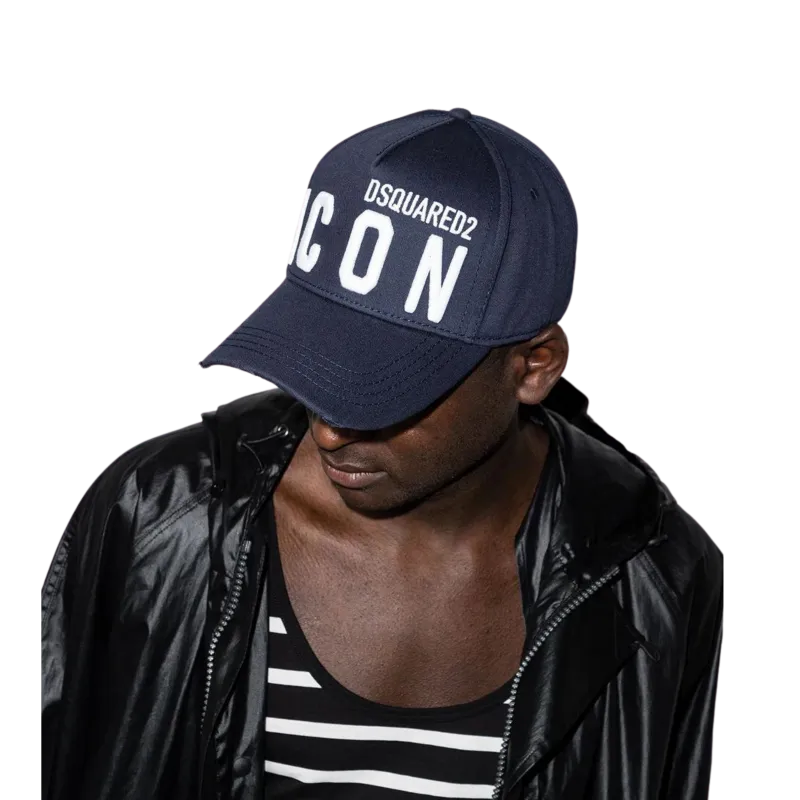 Casquette Baseball Coton Bleu marine ICON Blanc