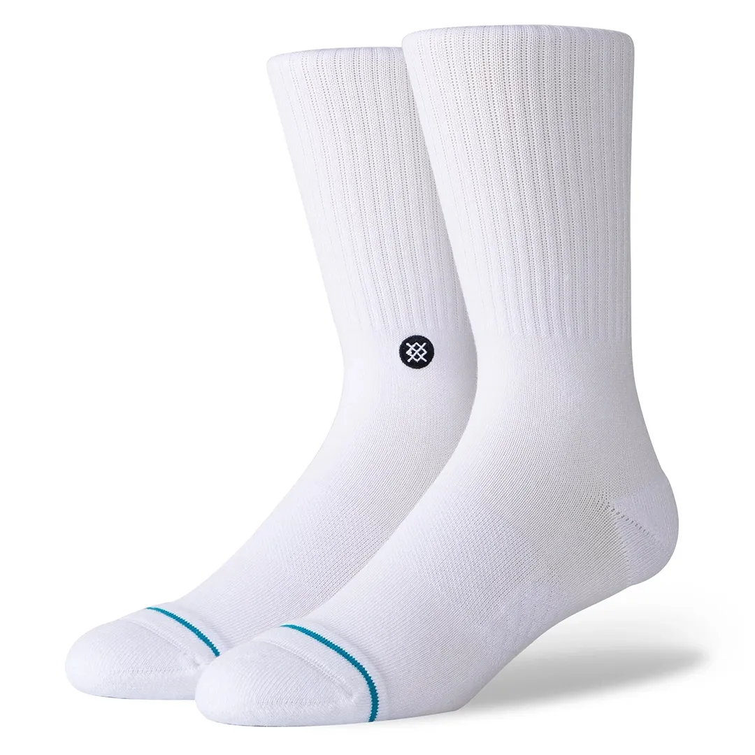 Chaussettes : STANCE ICON SOCK white black - Bamboo Skateshop