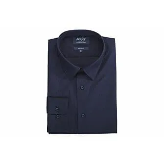 Chemise noir en coton double fil Albert Classic