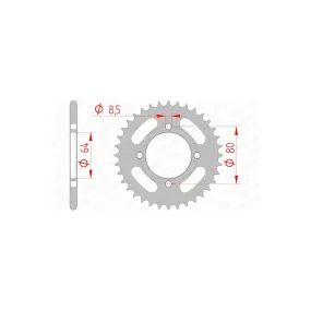 Couronne Acier AFAM 12101 moyeu diamètre 44mm