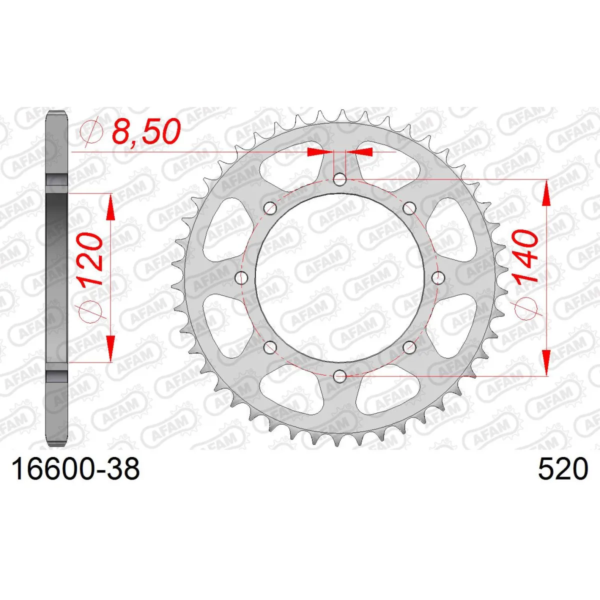 Couronne Acier AFAM 16600