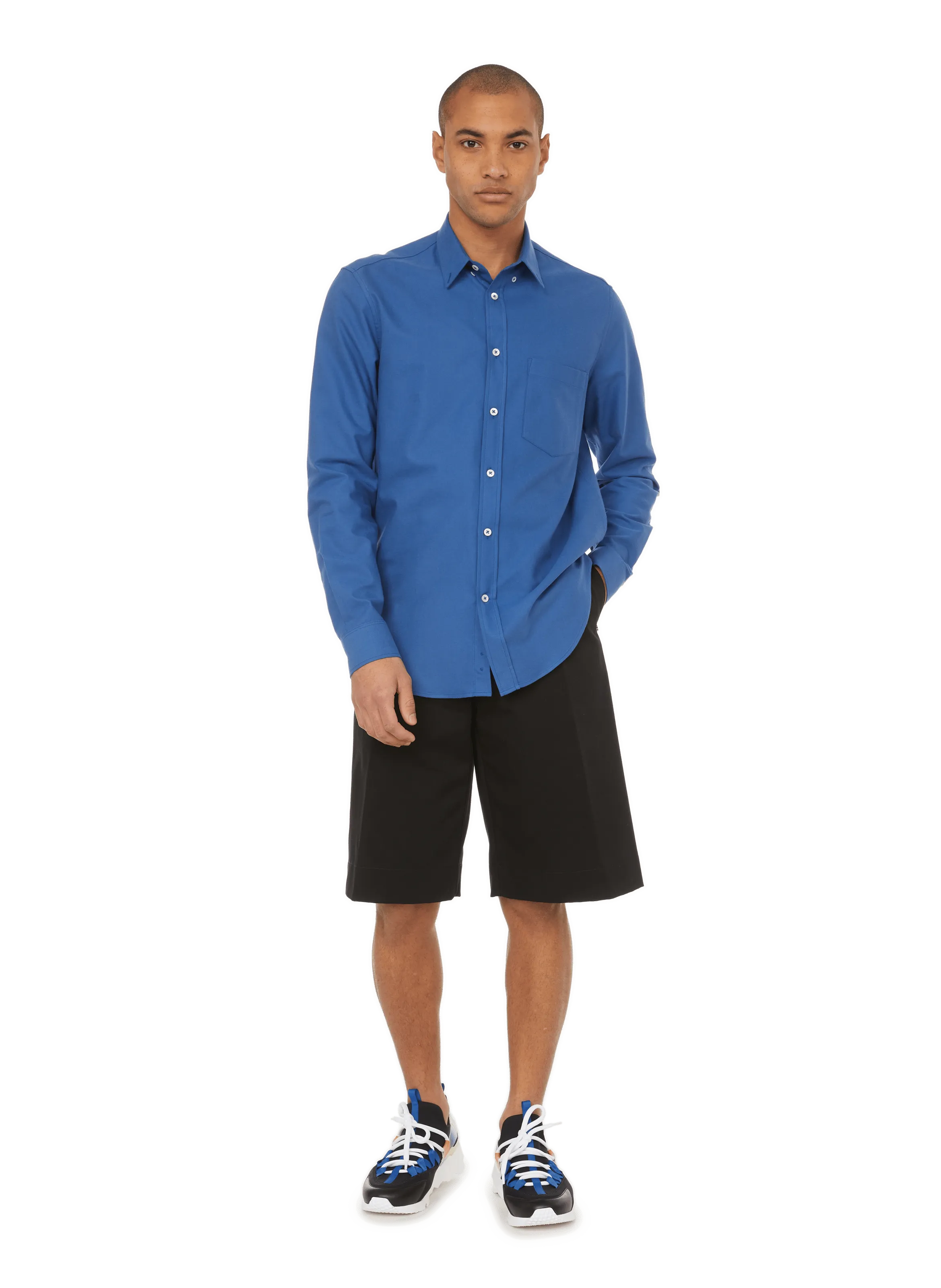 EDITIONS 102  Chemise en coton Oxford - Bleu