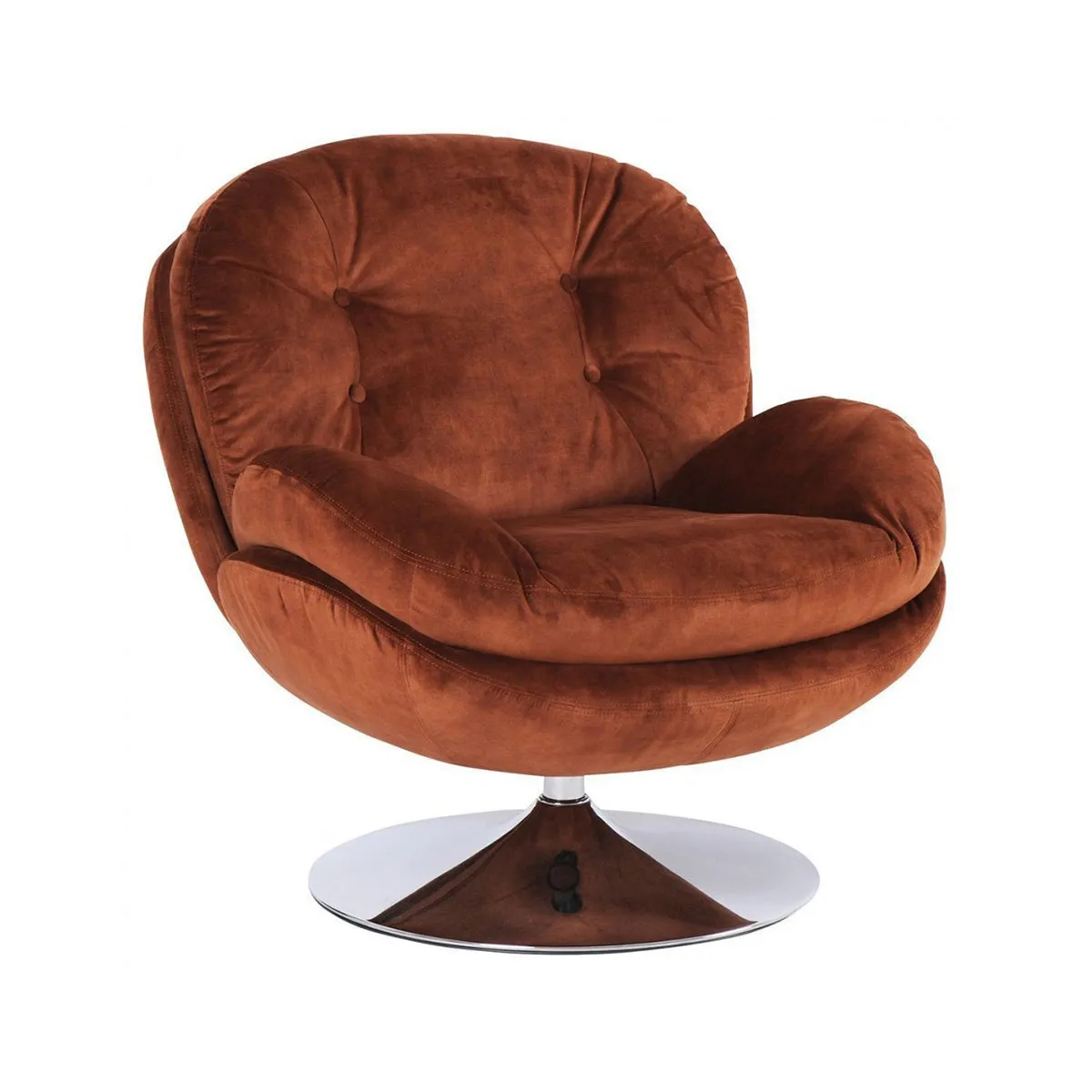 Fauteuil Memento en velours - 81 x 86 x 83 cm - Fox