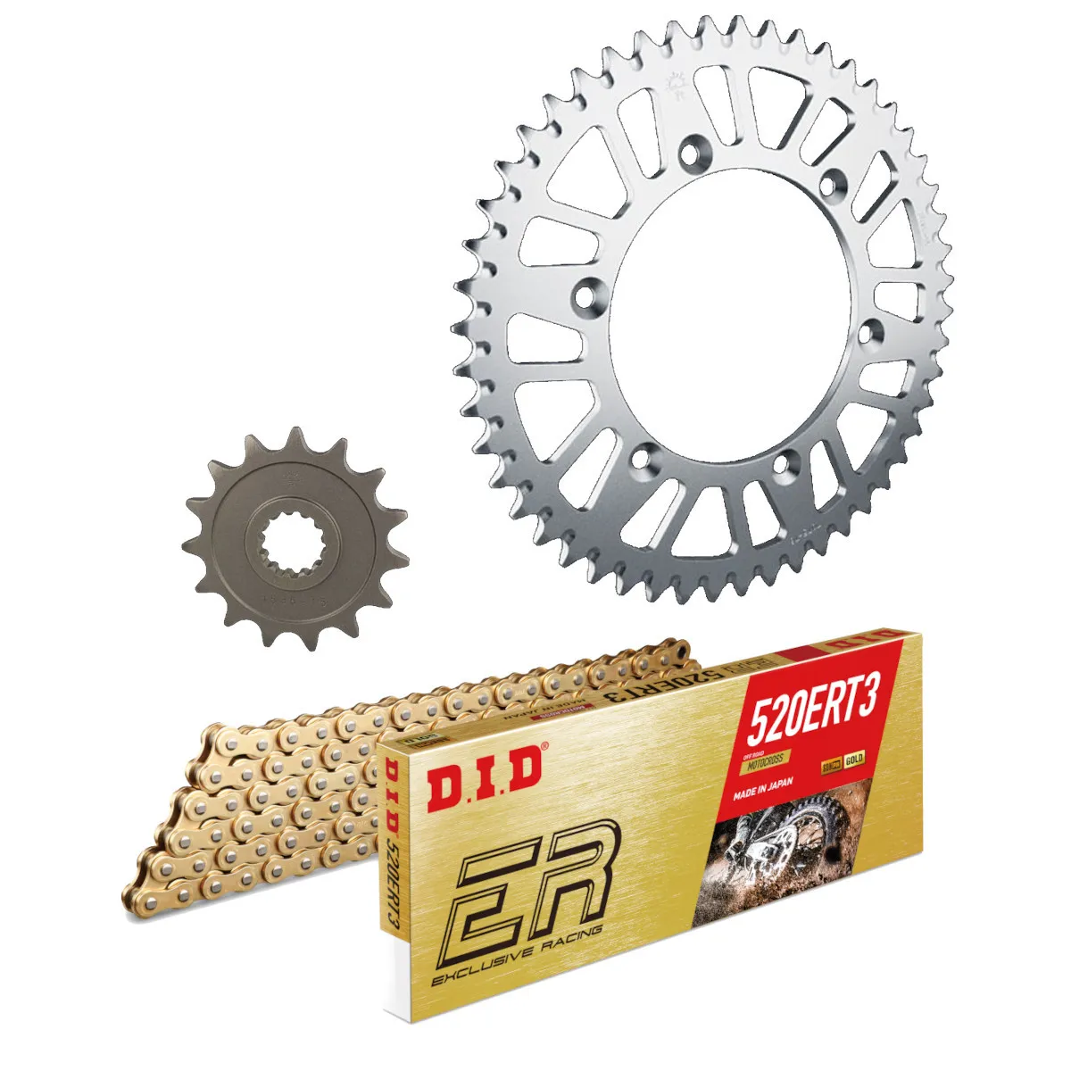 Kit chaine 520 acier DID - HONDA 250 CRF L 2013-2014