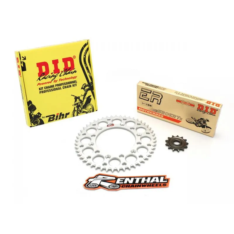 Kit chaîne DID/REN 520ERT3 14/49 racing - couronne ultra-light anti-boue