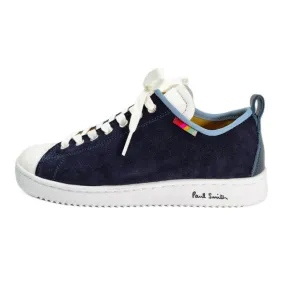 La basket en cuir et velours marine - Paul Smith - Scarpe