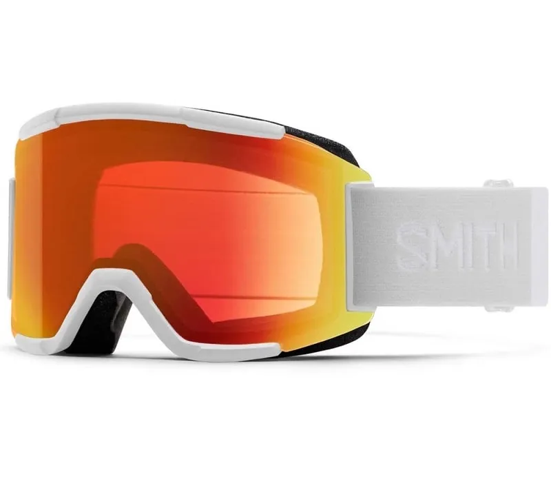 Masque de Ski Smith Squad White Vapor 2021 / Chromapop Photochromic Red Mirror