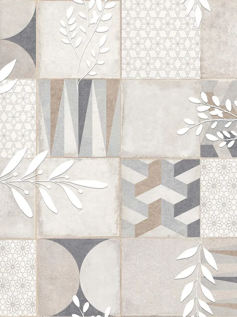Nappe Toile cirée au mètre Griselda carreaux - Beige