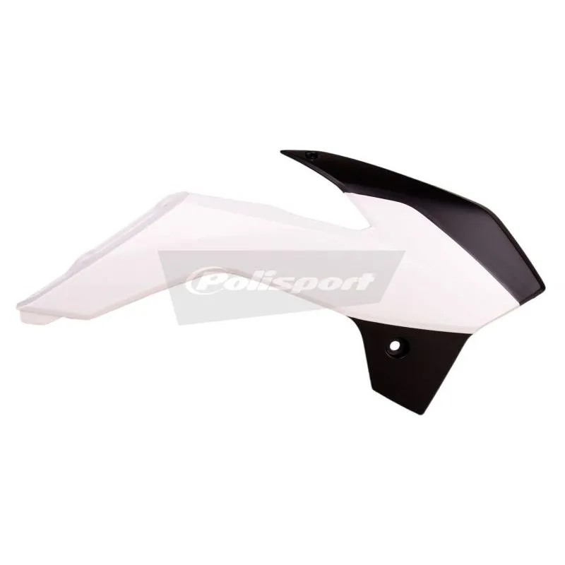 Ouïes de radiateur Polisport noir/blanc KTM SX85 - piecemotoquad.fr