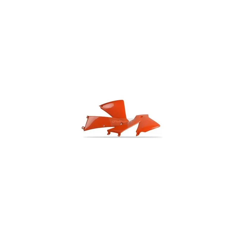 Ouïes de radiateur Polisport orange KTM - piecemotoquad.fr