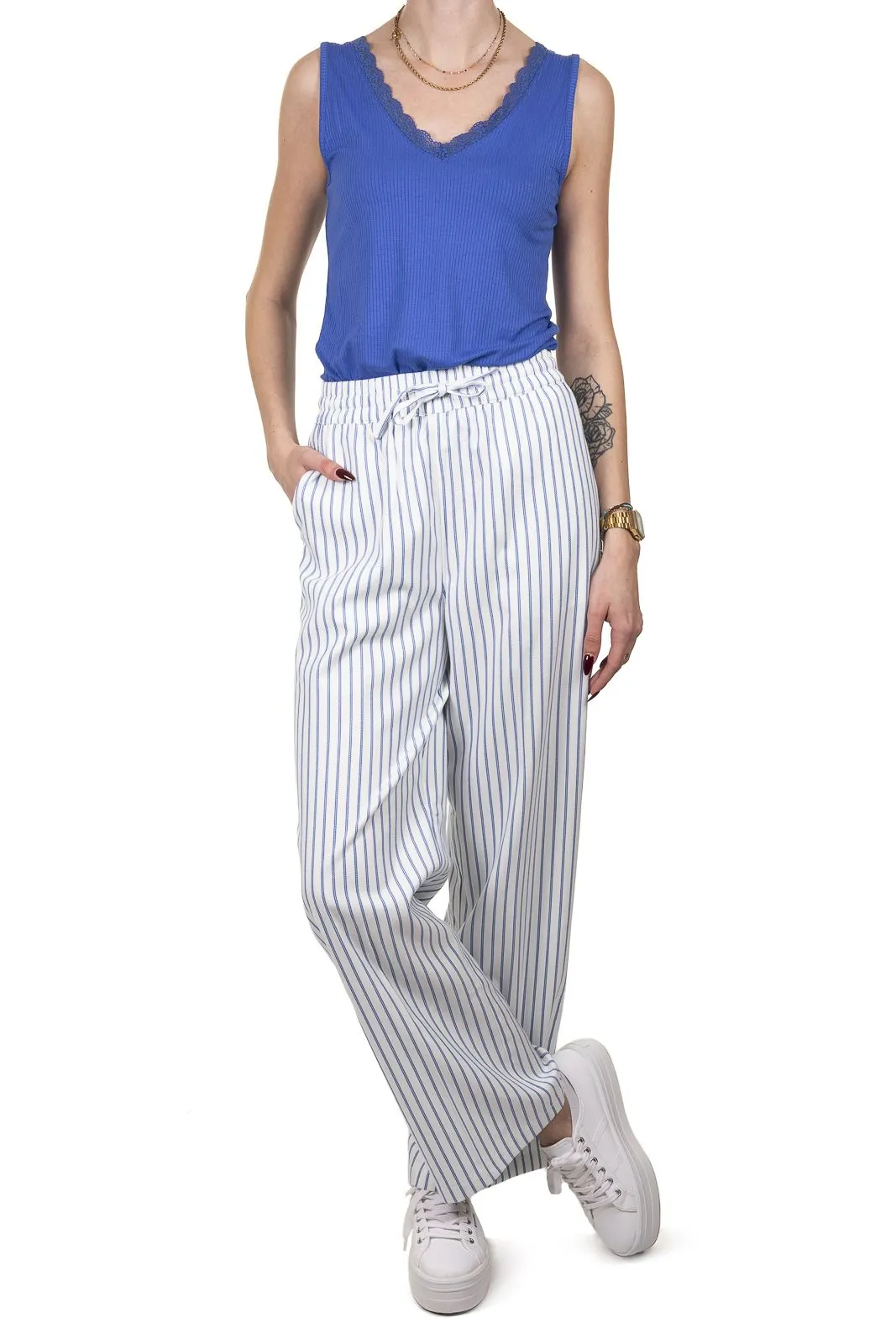 Pantalon TEDDY SMITH ROSALY Blanc 