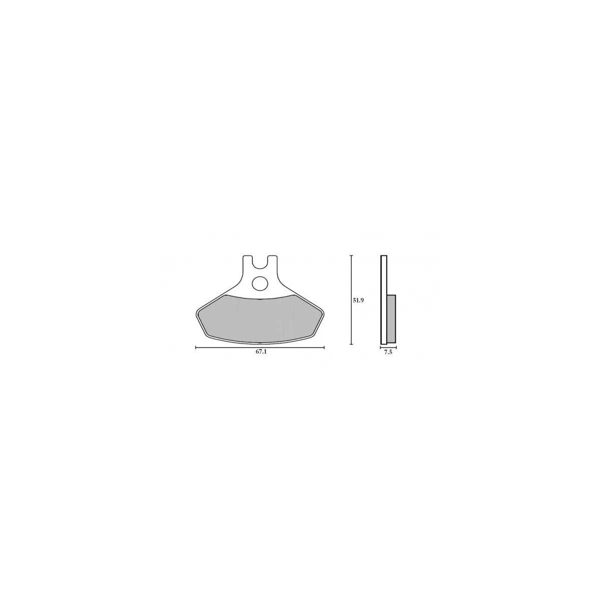 Plaquette de frein avant BREMBO 07GR22SX métal fritté Quad