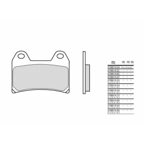 Plaquettes de frein BREMBO 07BB19RC racing carbone