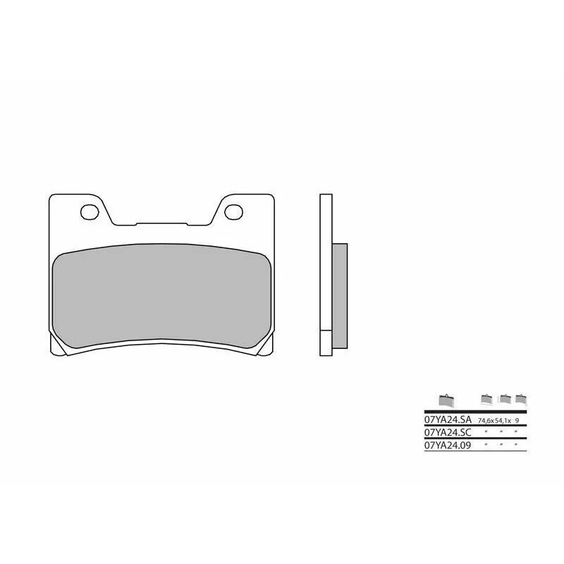 Plaquettes de frein BREMBO 07YA2409 carbone céramique Yamaha TDM850