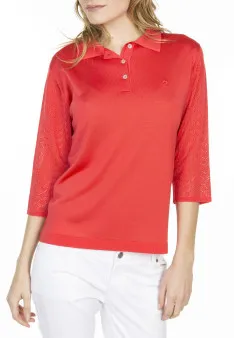 Polo manches fantaisie en Fil Lumière Laure