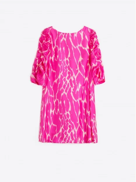 Robe imprimée soie d'art Vilagallo