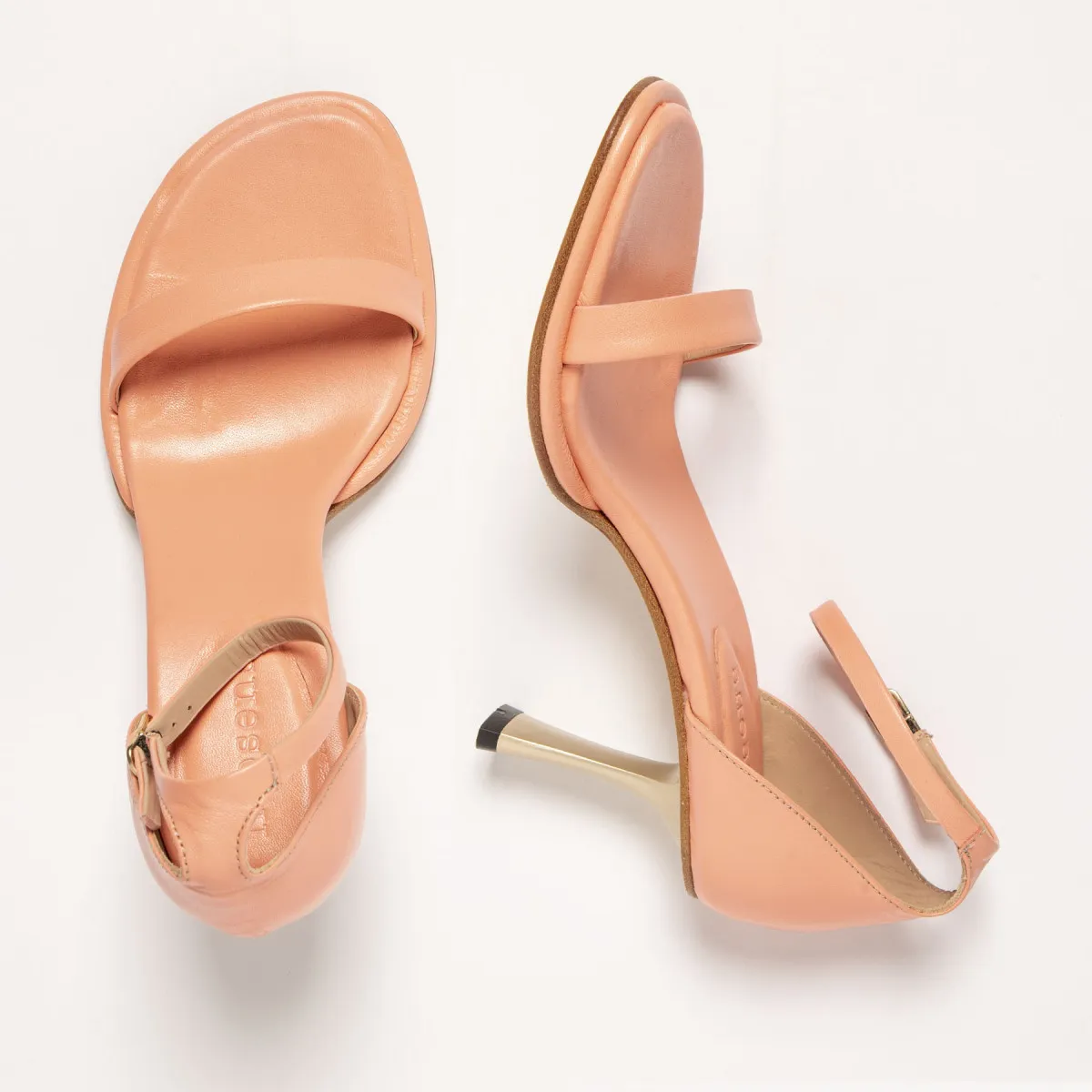 Sandales en cuir élégantes à talon aiguille - Rose