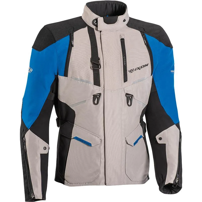 Veste EDDAS IXON grege/bleu/noir - MAXXESS.FR, Veste moto