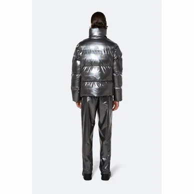 Veste RAINS Boxy Puffer Jacket Holographic Steel